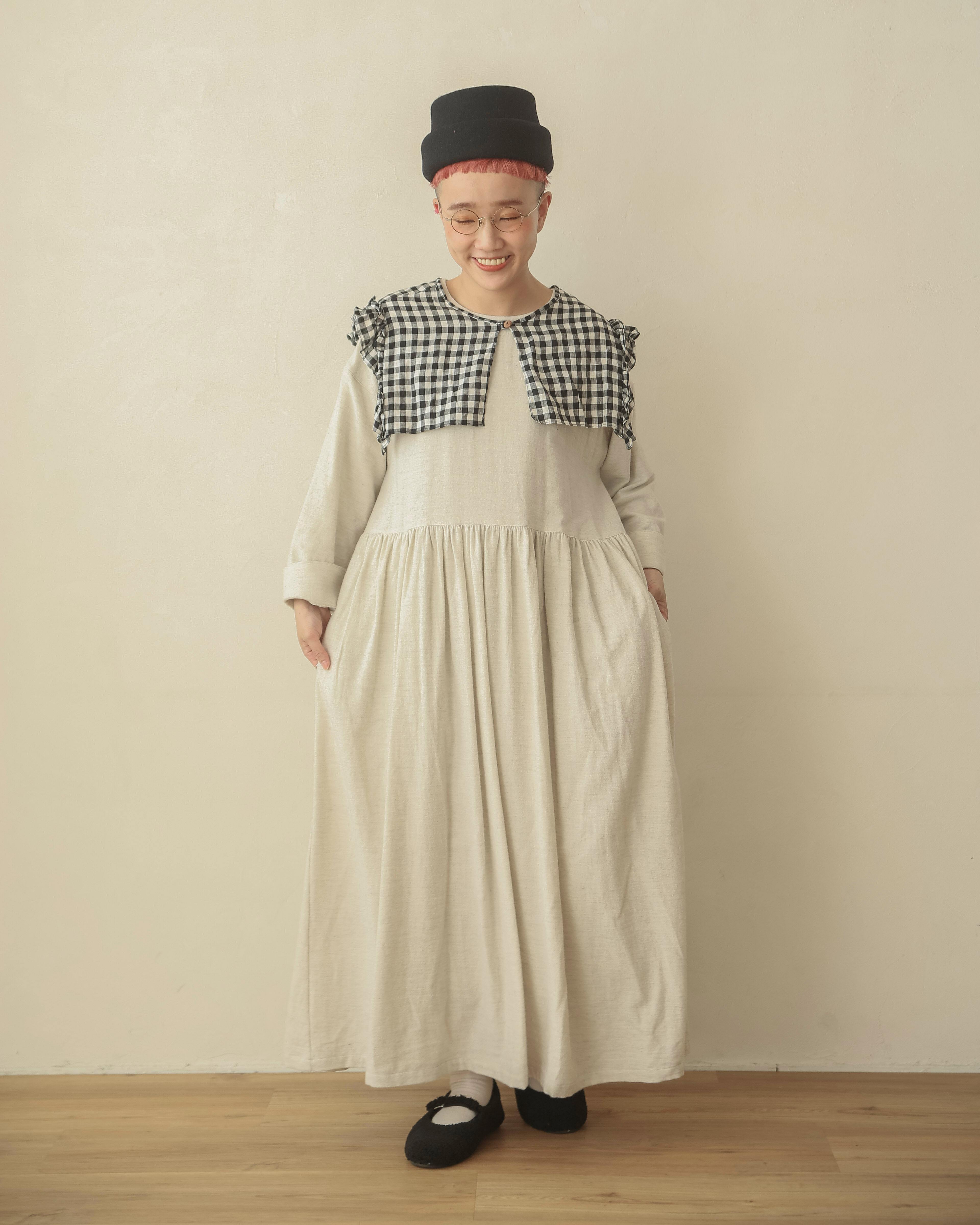 12/31まで限定｜【yukaさんコラボ】コットン起毛ギャザーワンピース