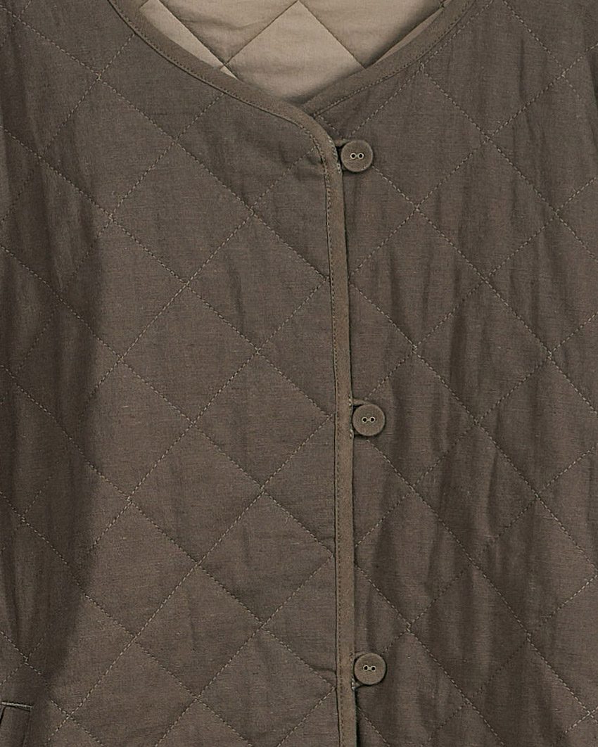 受付終了【kawasakiさんコラボ】コットンリネンキルティングコート