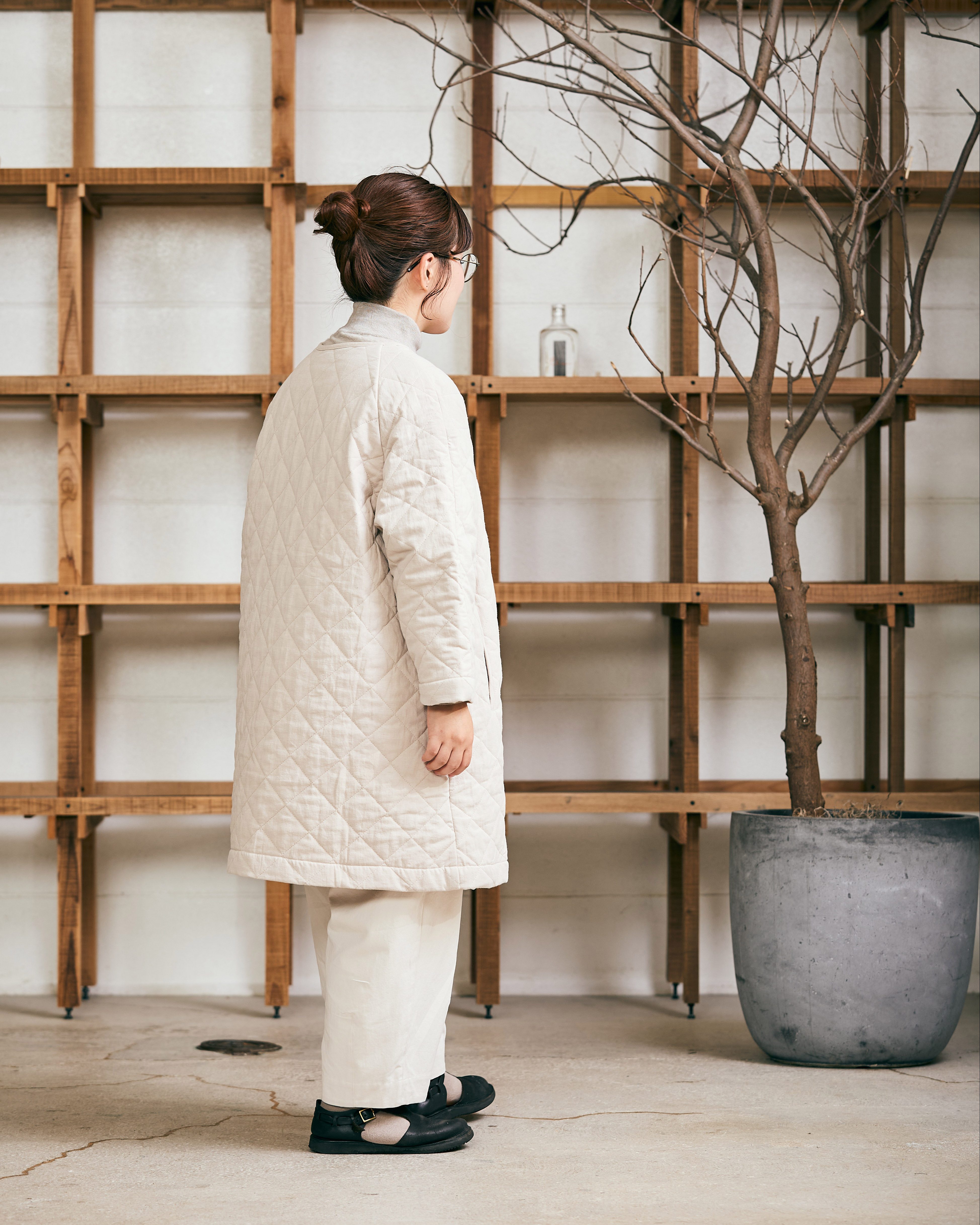 Maglie par ef-de》テントラインキルティングコート 大きいサイズ》テントラインキルティングコート《Maglie par ef