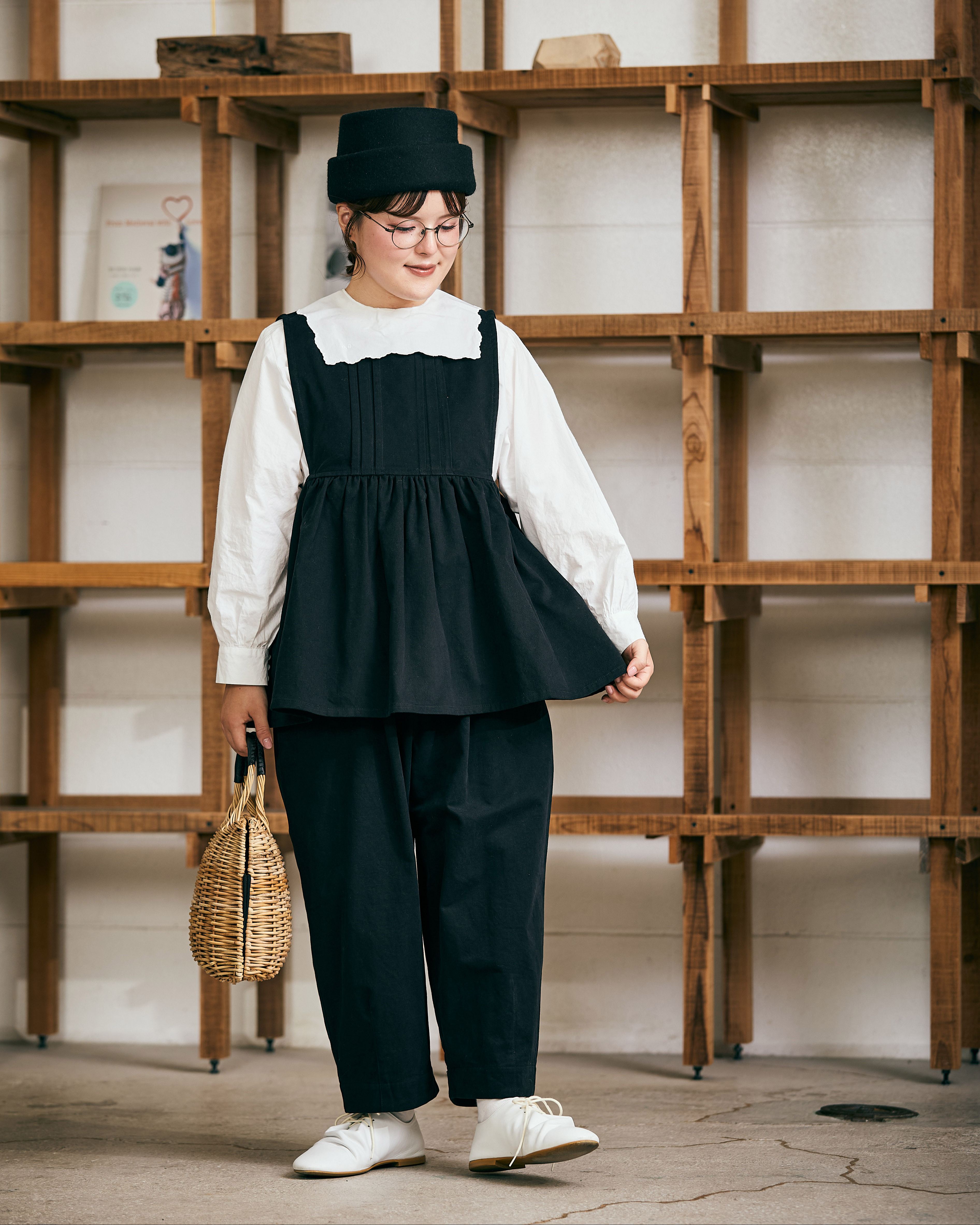 受付終了【kawasakiさんコラボ】コットン起毛タックコクーン