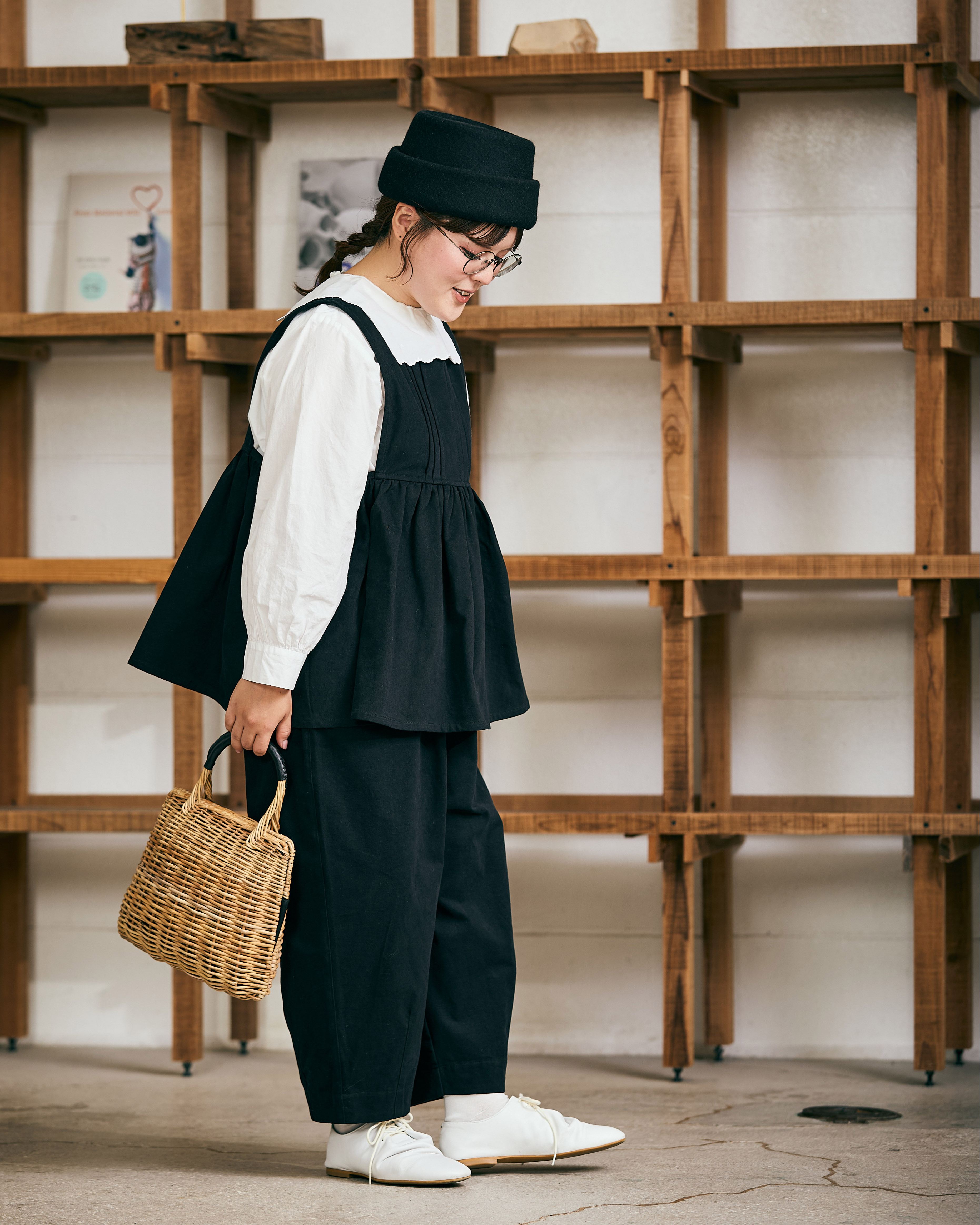 受付終了【kawasakiさんコラボ】コットン起毛タックコクーン