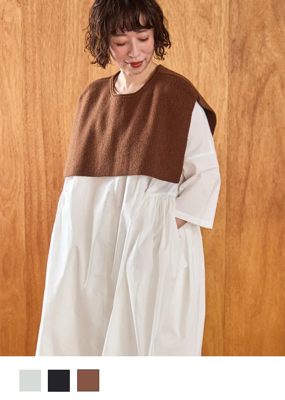 TUTIE.【tomomiさんコラボ】コットンリネンブロード2WAYワンピース 再販売【tomomiさんコラボ】【丈が選べる】コットンリネン