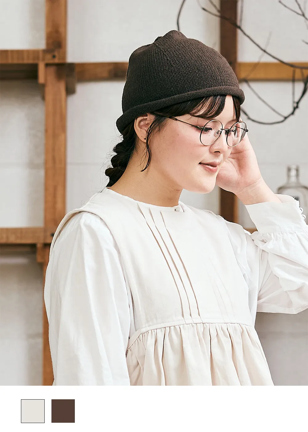 どんぐり 受付終了【kawasakiさんコラボ】ウールニットどんぐり帽子/ 11月