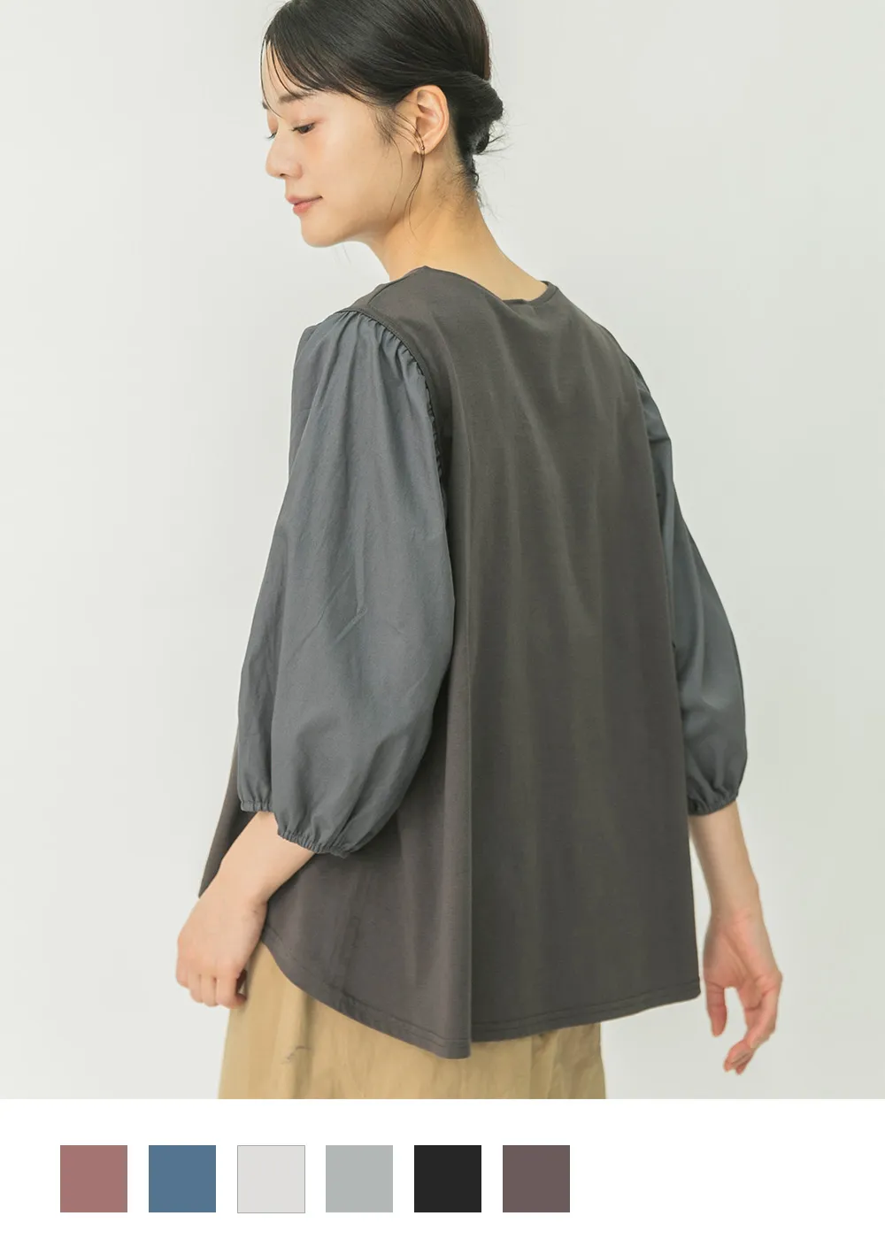 モデル身長：164ｃｍ　着用カラー：チャコール