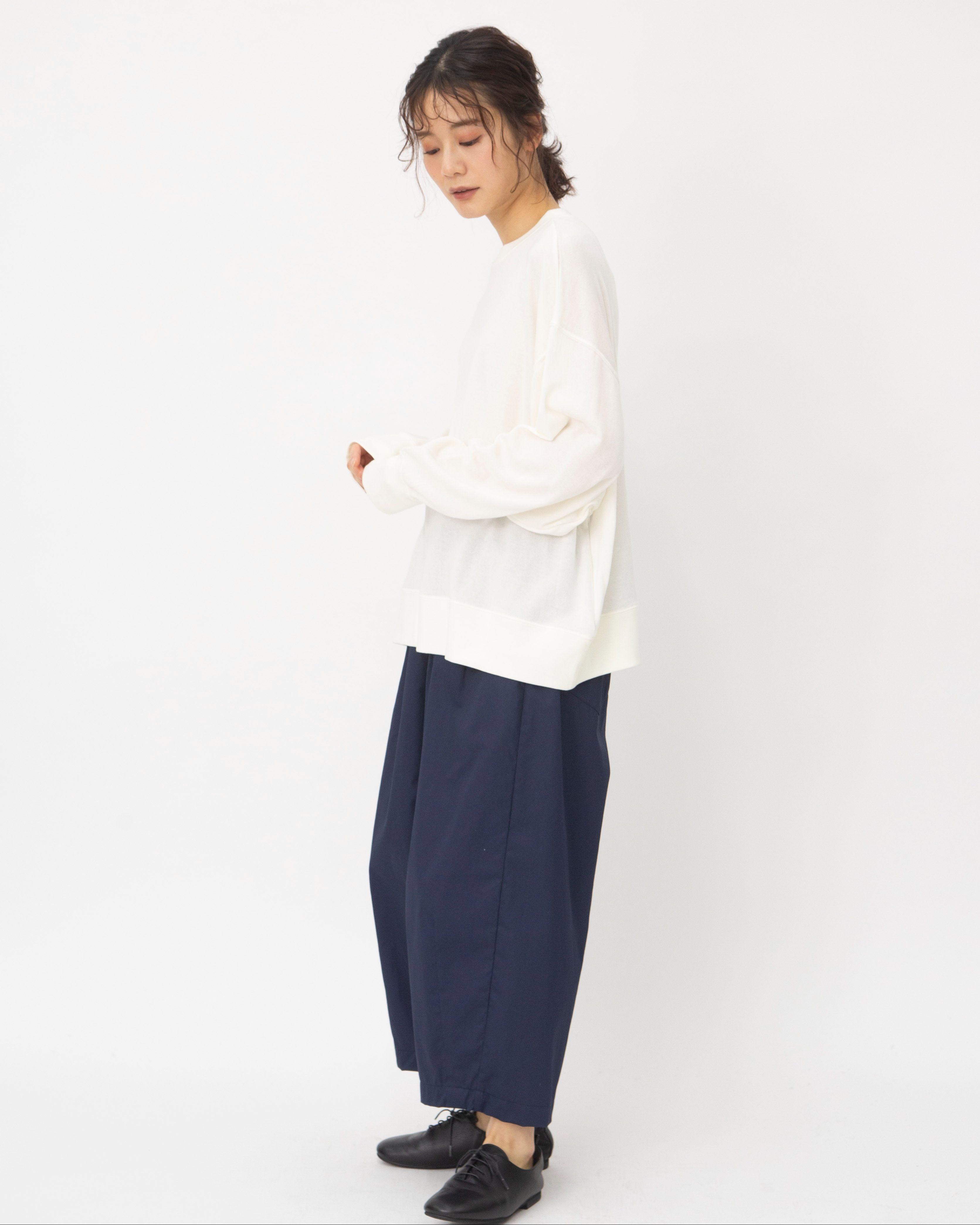 コットンカシミヤガーゼウラケプルオーバー