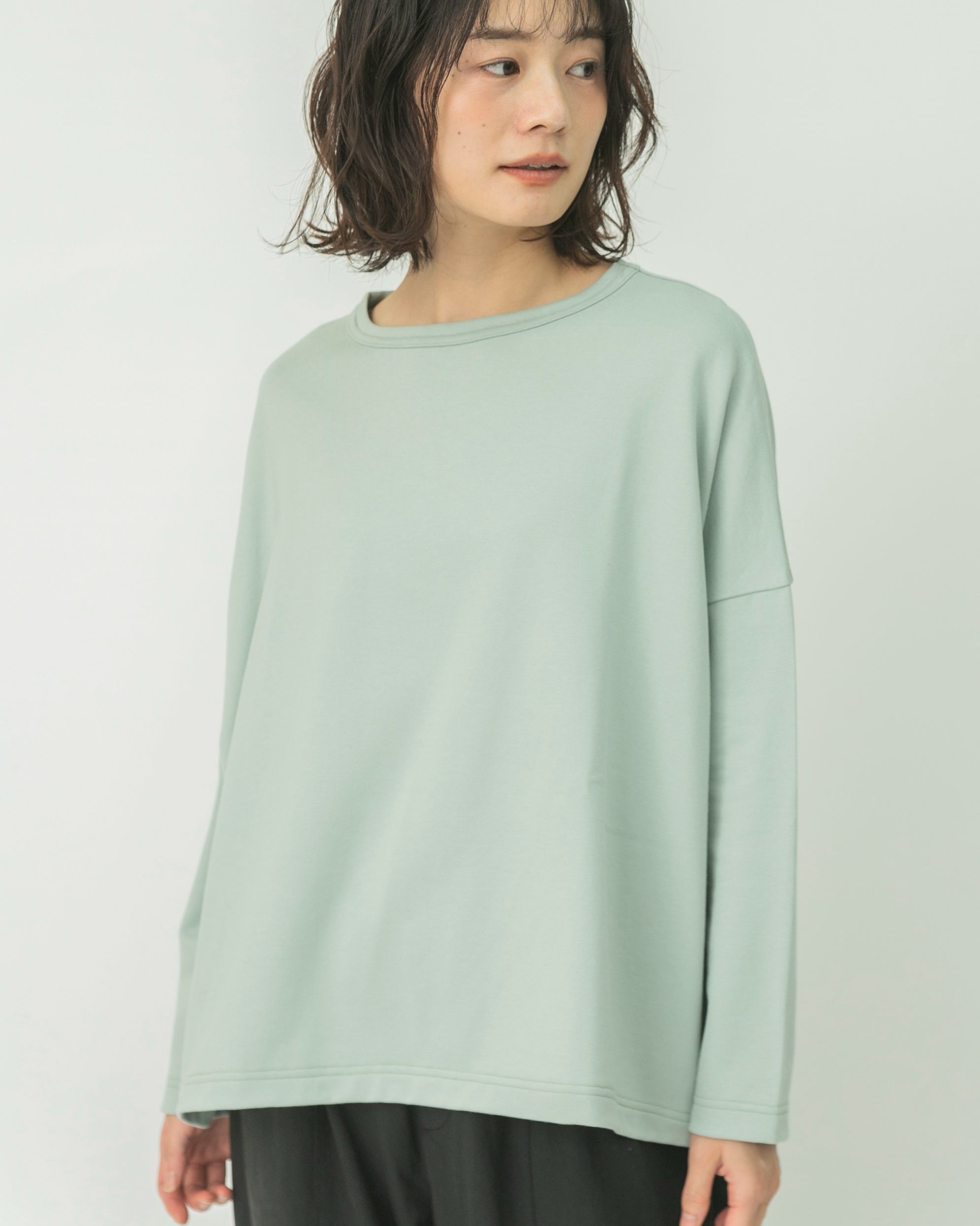 コットンソフトウラケワイドプルオーバー