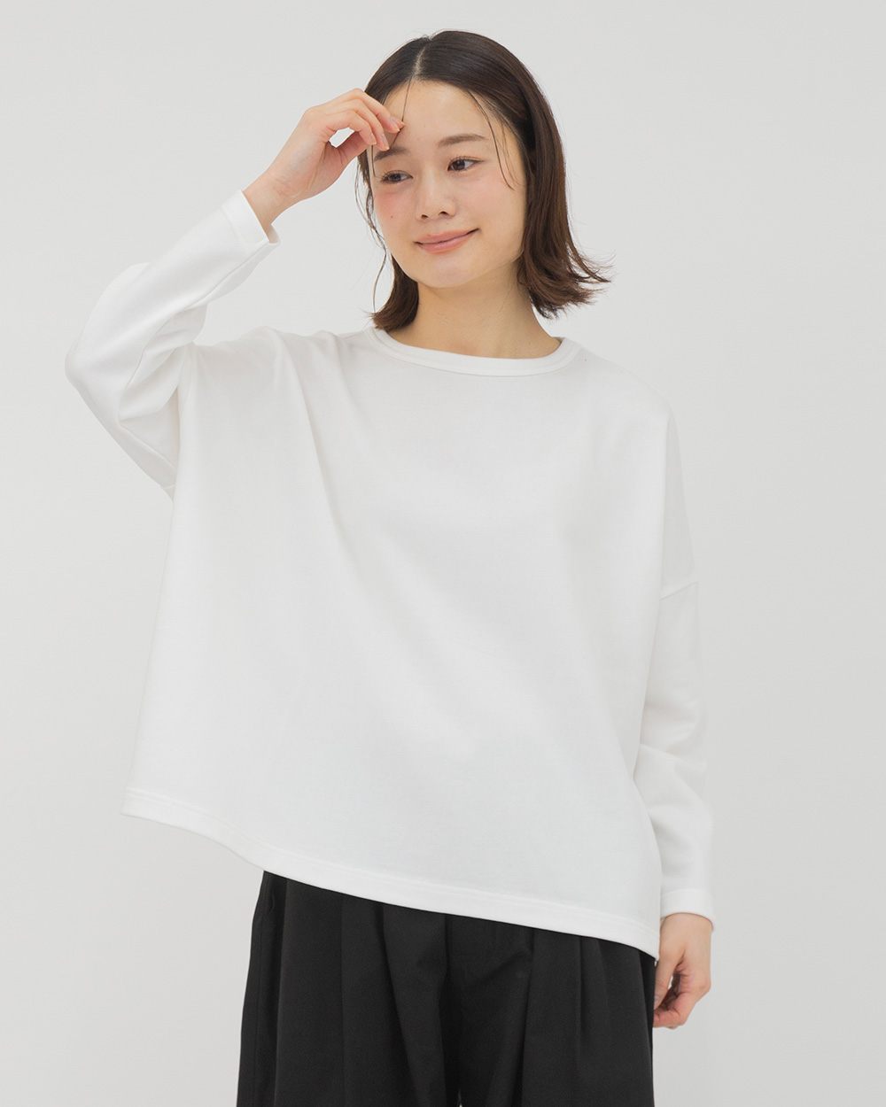 コットンソフトウラケワイドプルオーバー