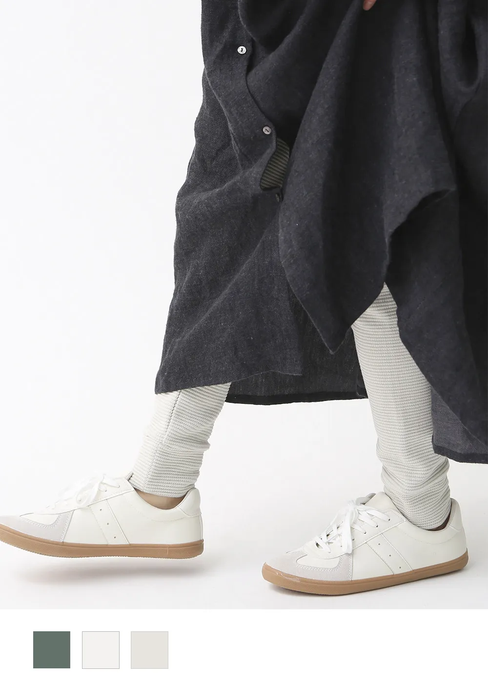 コットンリップルジャージレギンス