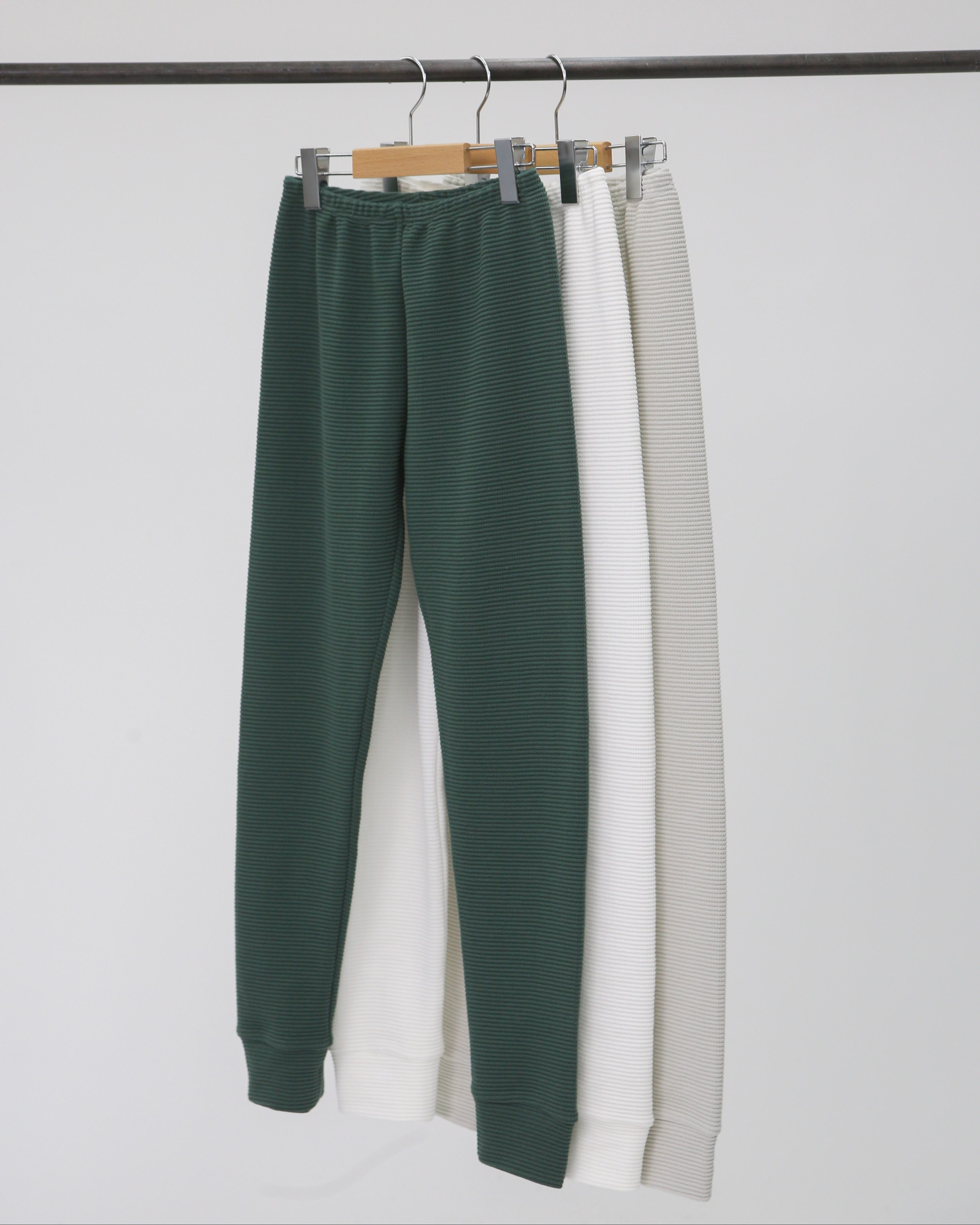 コットンリップルジャージレギンス