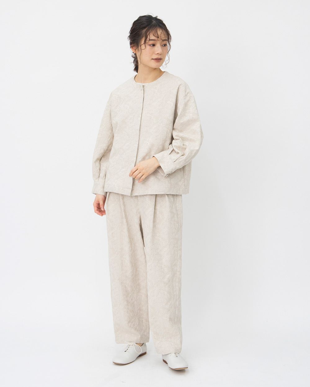 コットンリネンジャカードジャケット