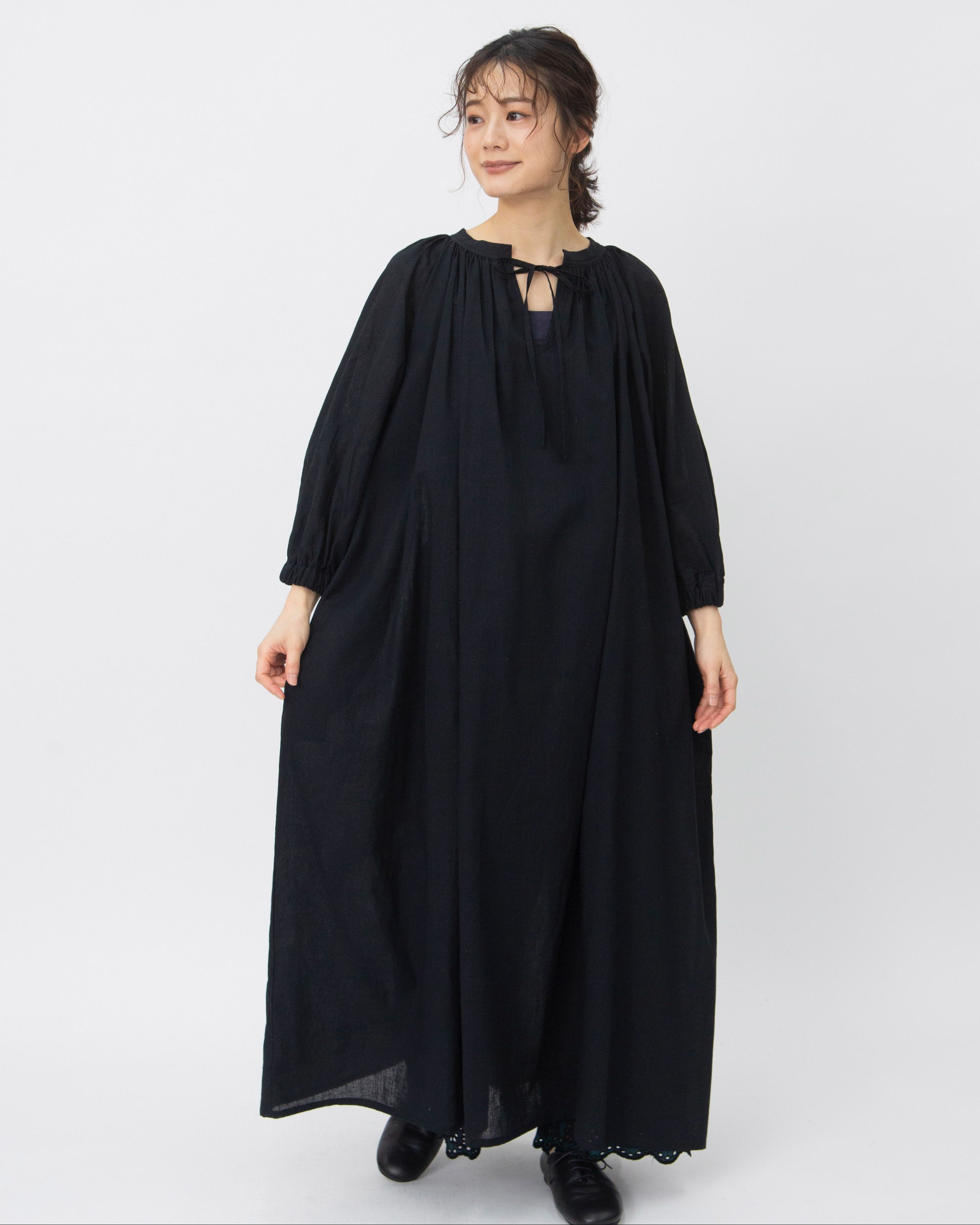 丈が選べる】コットンリネン2wayワンピース