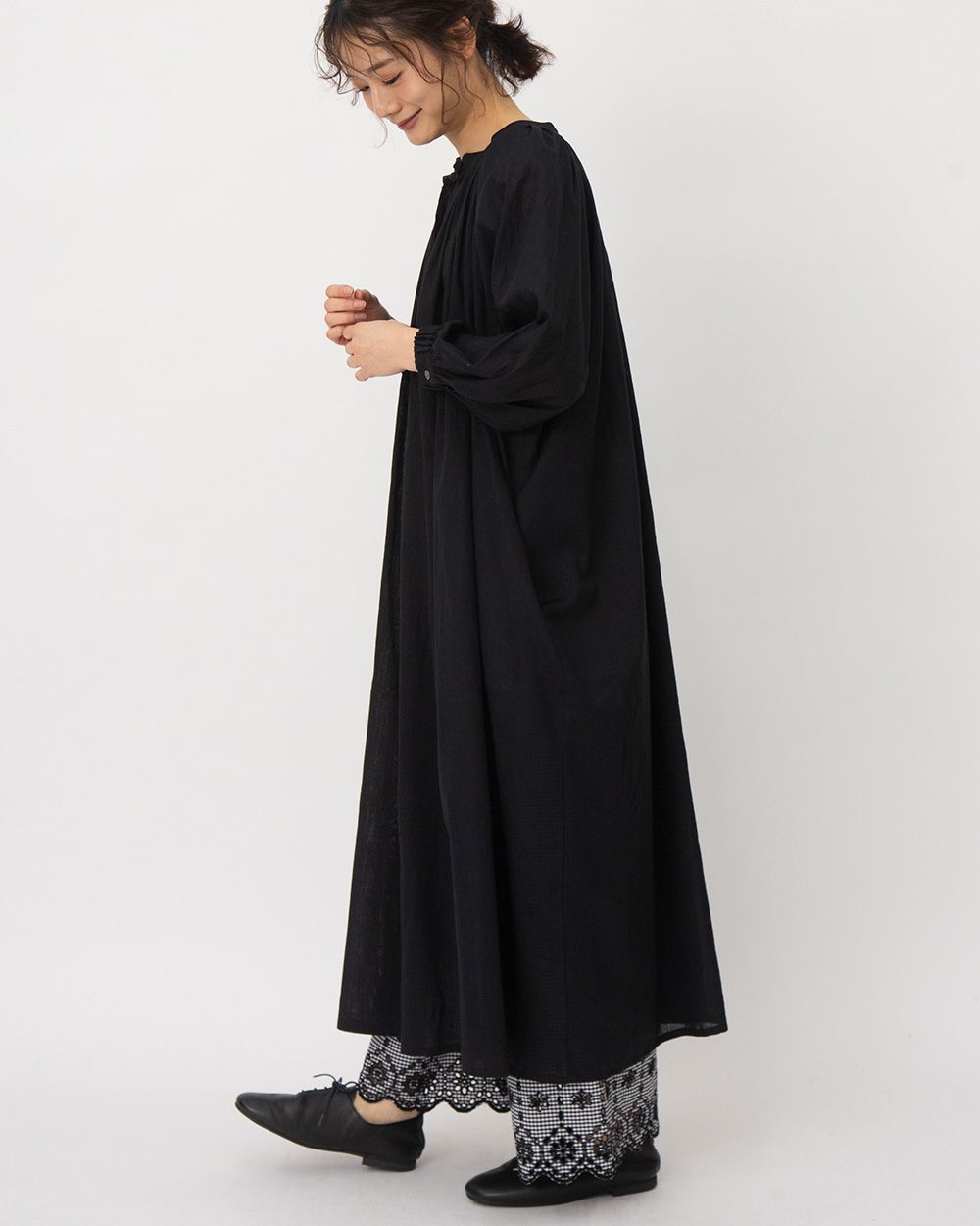 ayane様 ワンピース 2黒 丈が選べる】コットンリネン2wayワンピース