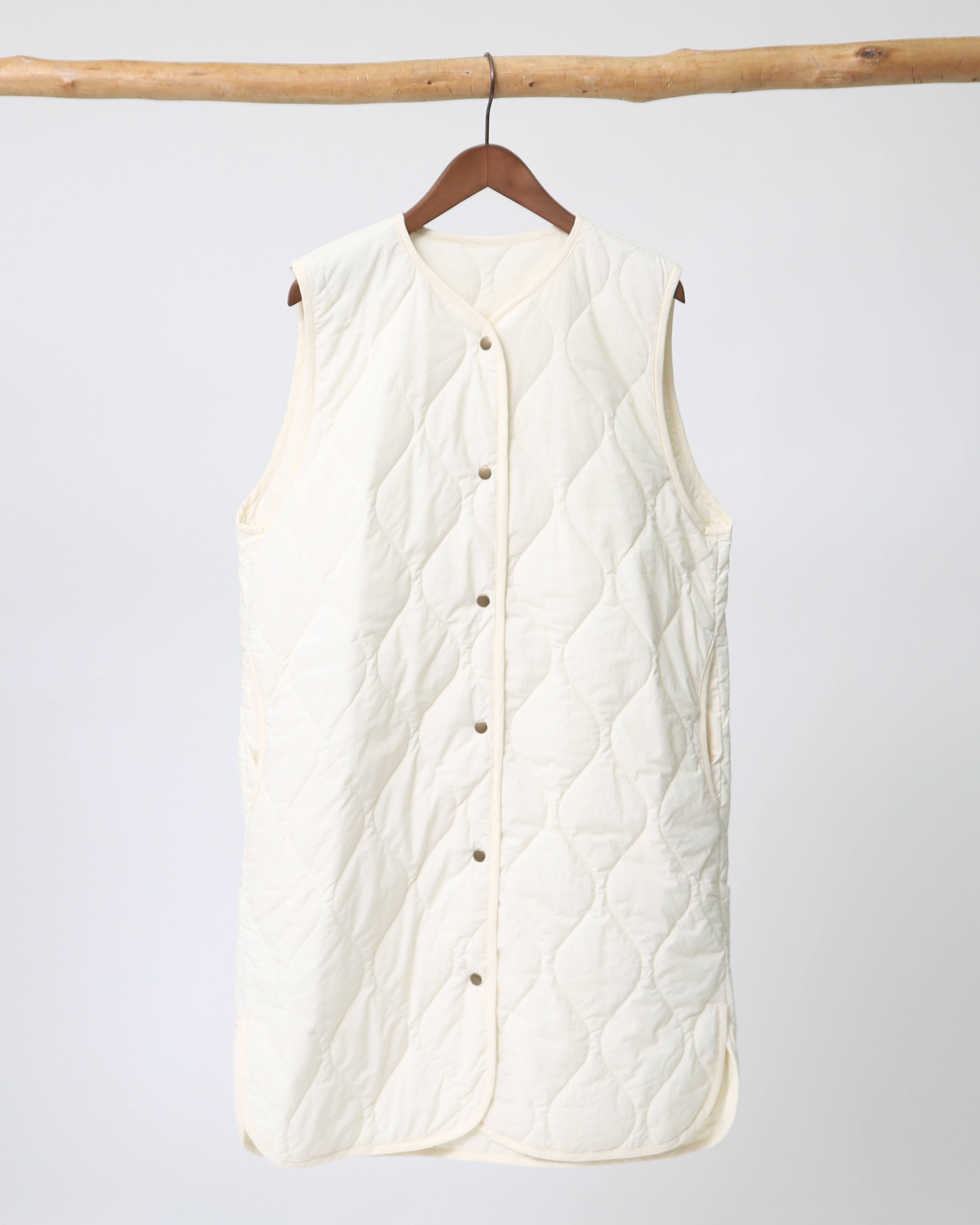 受付終了【ricoさんコラボ】コットン中綿キルティングベスト / 受注