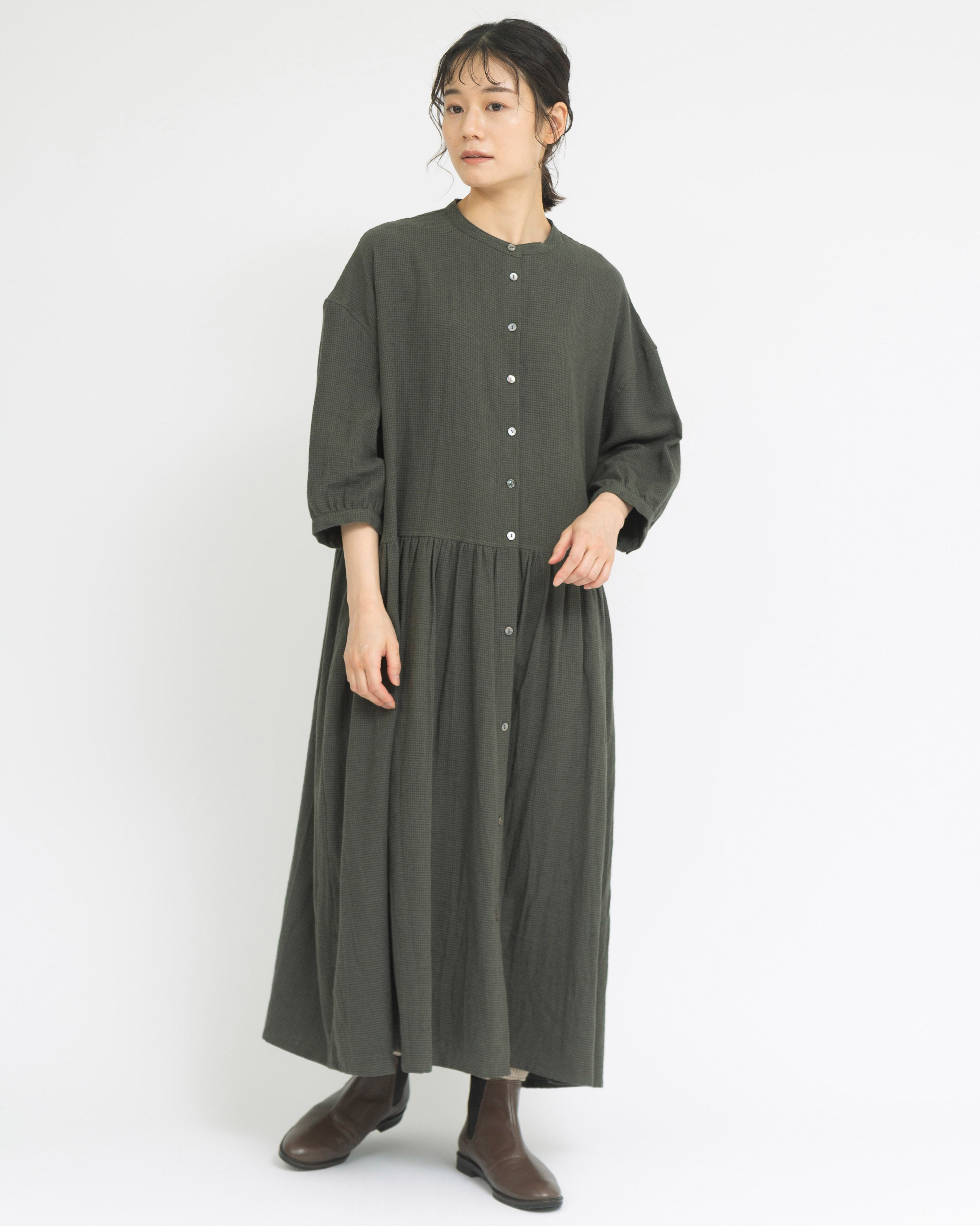 SALE‼️ARTS&SCIENCE リネン　シャツワンピース　ネイビー　千鳥格子 SALE‼️ARTS&SCIENCE リネン シャツワンピース ネイビー 千鳥格子 SALE