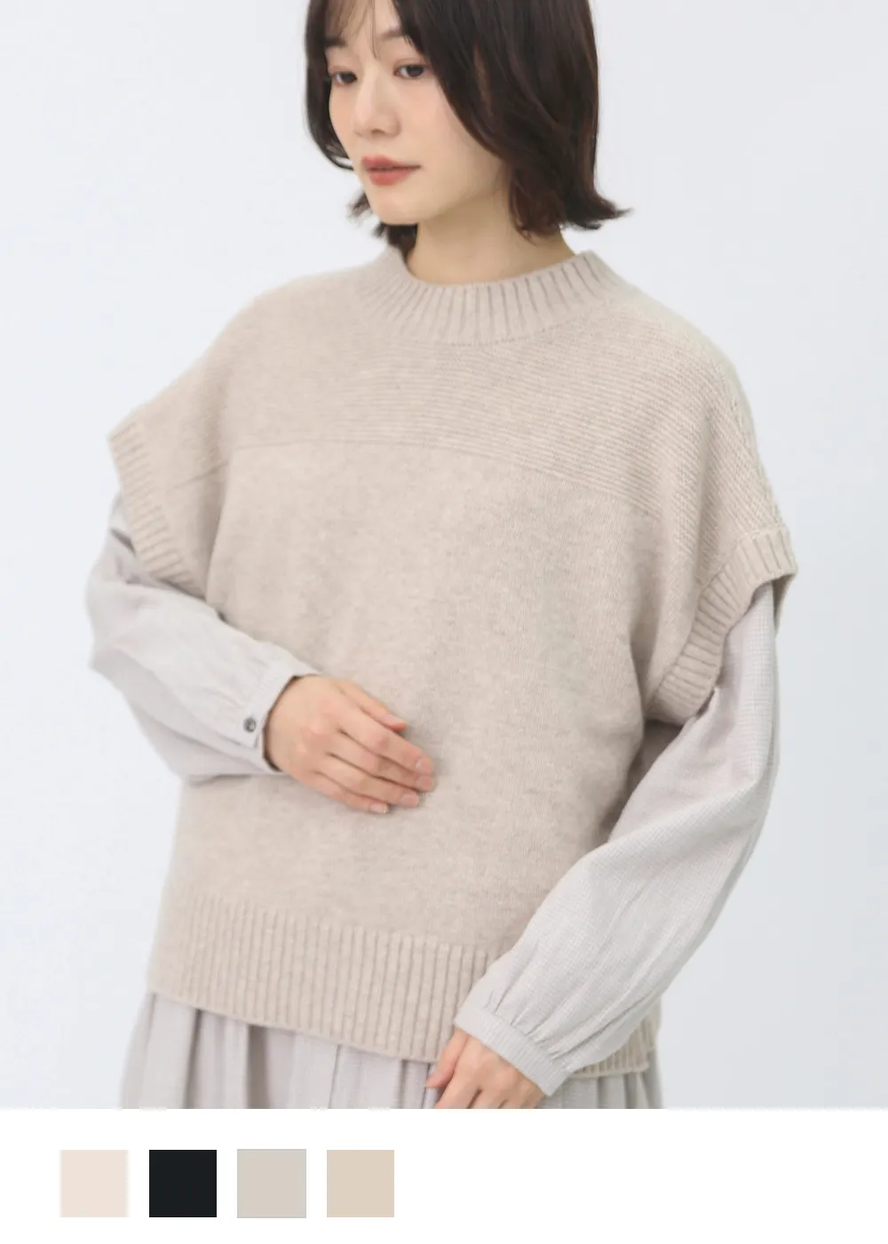 モデル身長：163ｃｍ　着用カラー：ベージュ