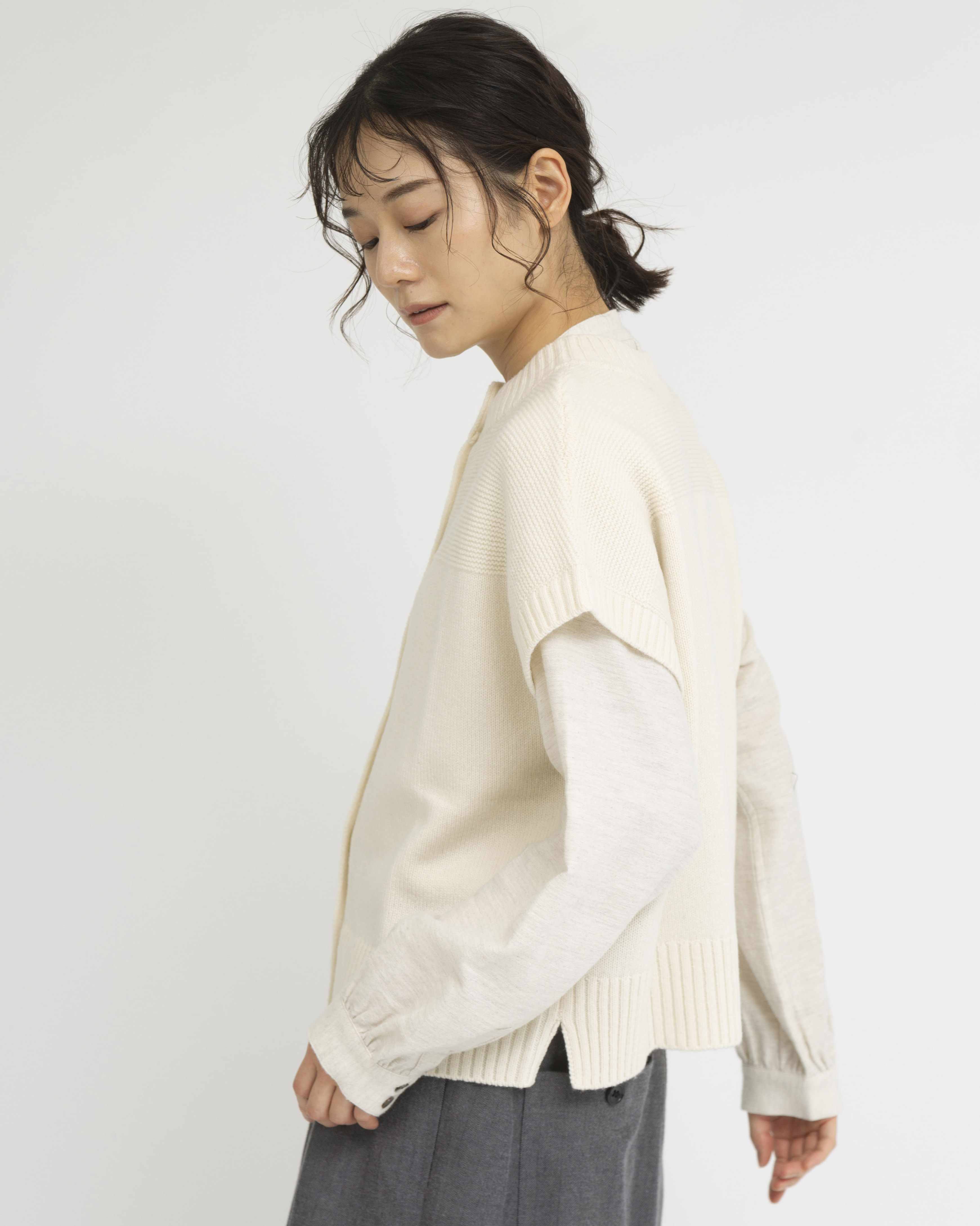 ウールニット2WAYベスト