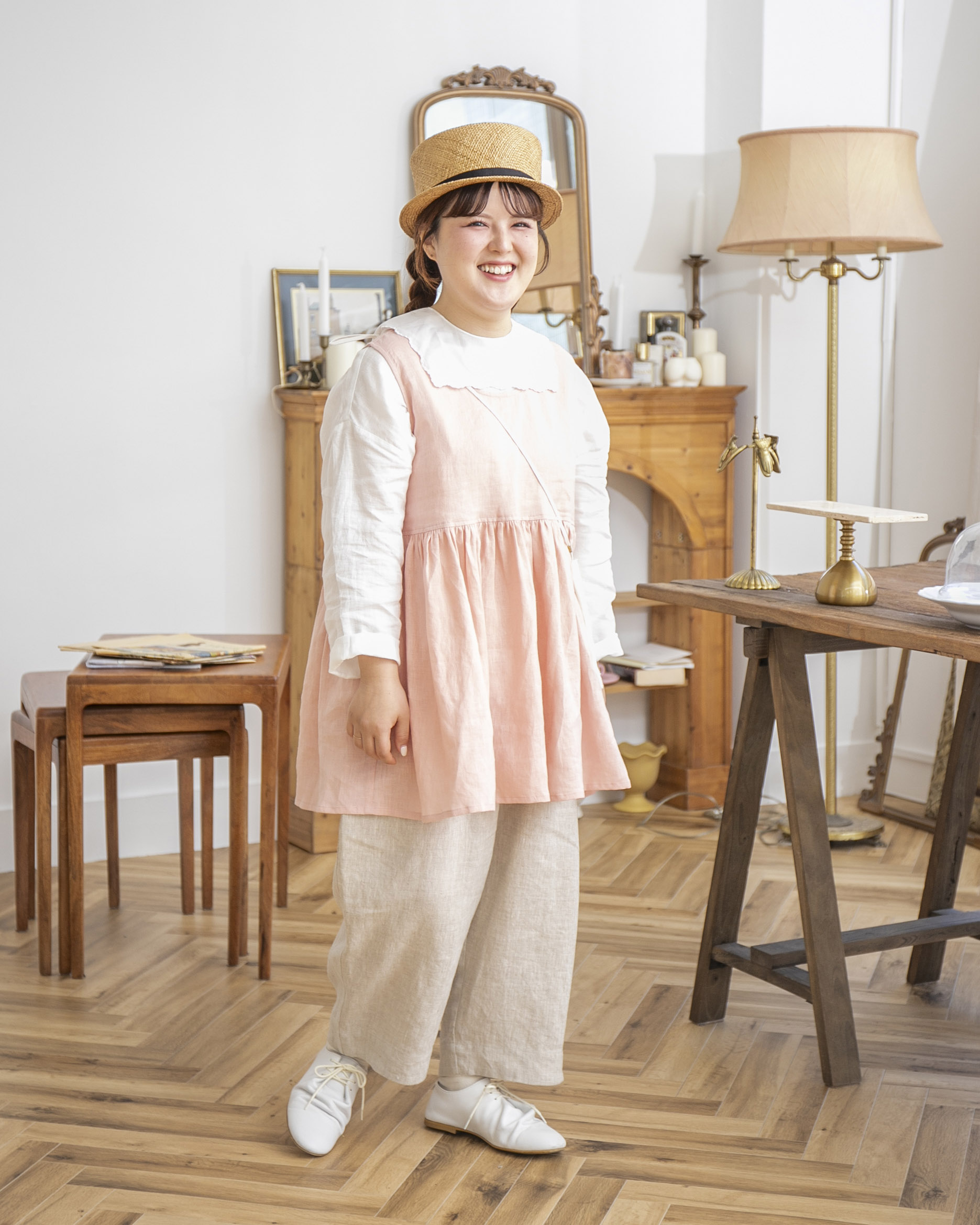 kawasaki×TUTIE.】リネンノースリーブチュニック｜先行予約｜5月下旬発送