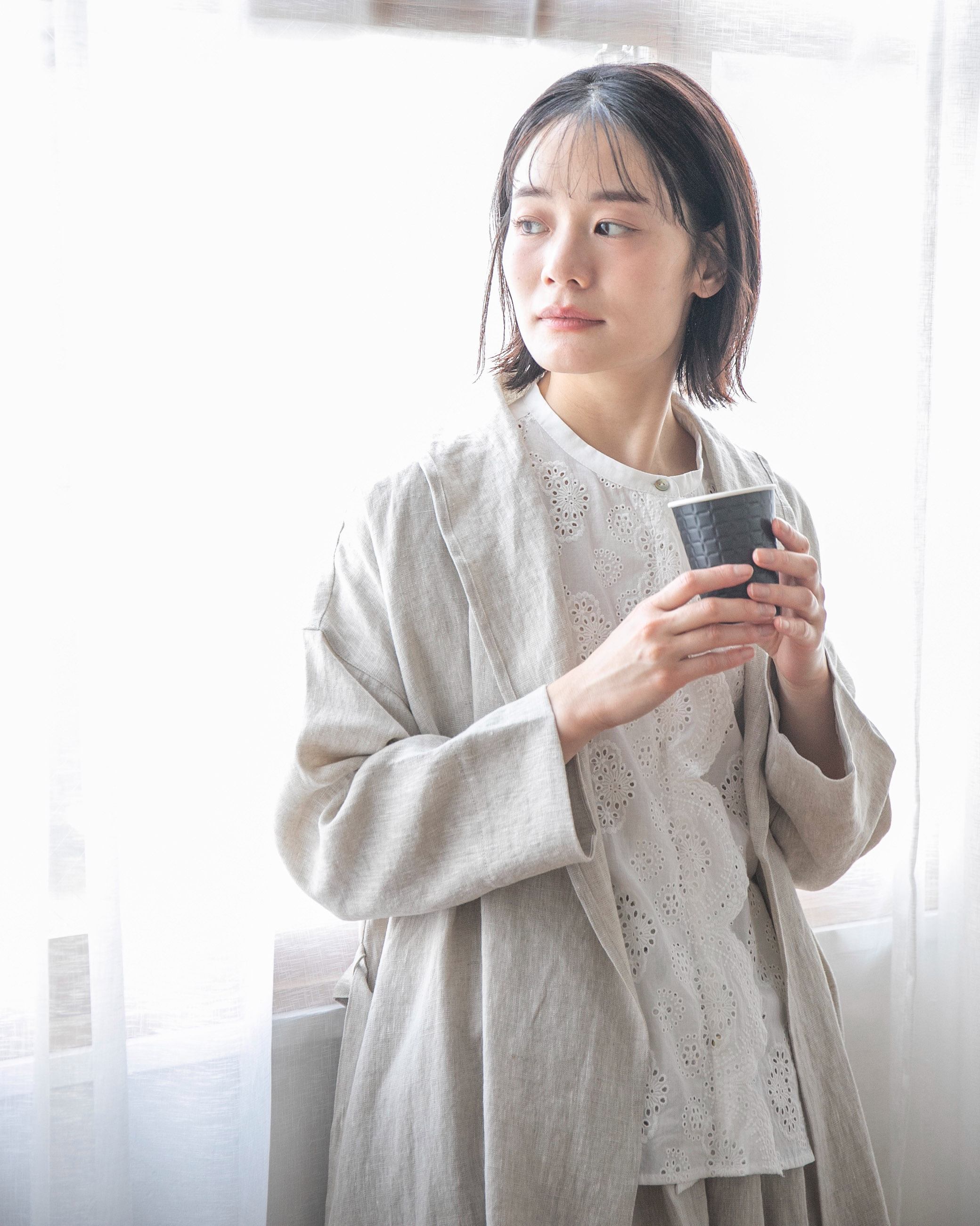 受付終了【Sachi×TUTIE.】リネンフレアローブコート｜受注生産｜4月末発送