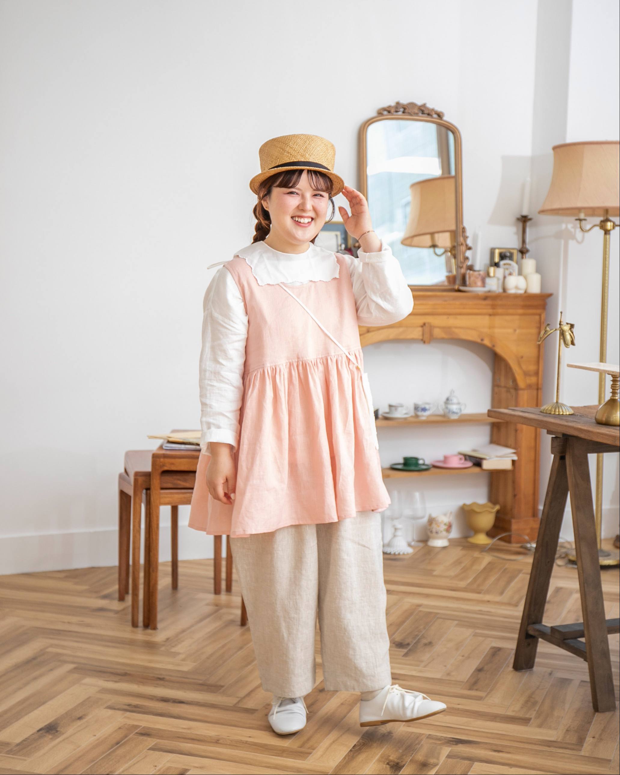 Ka_a.nリクエスト商品 kawasaki×TUTIE.】リネンタックパンツ｜先行予約｜5月下旬発送