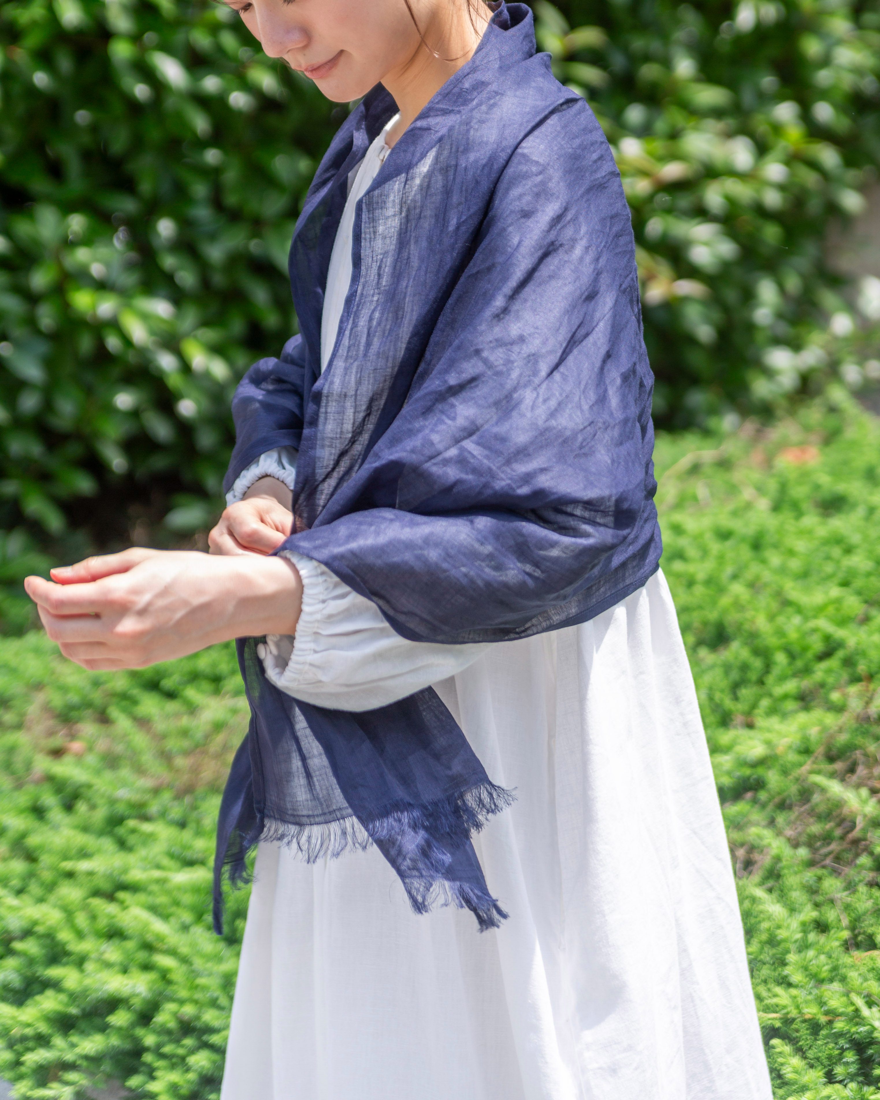 ラミー麻UV加工ストール