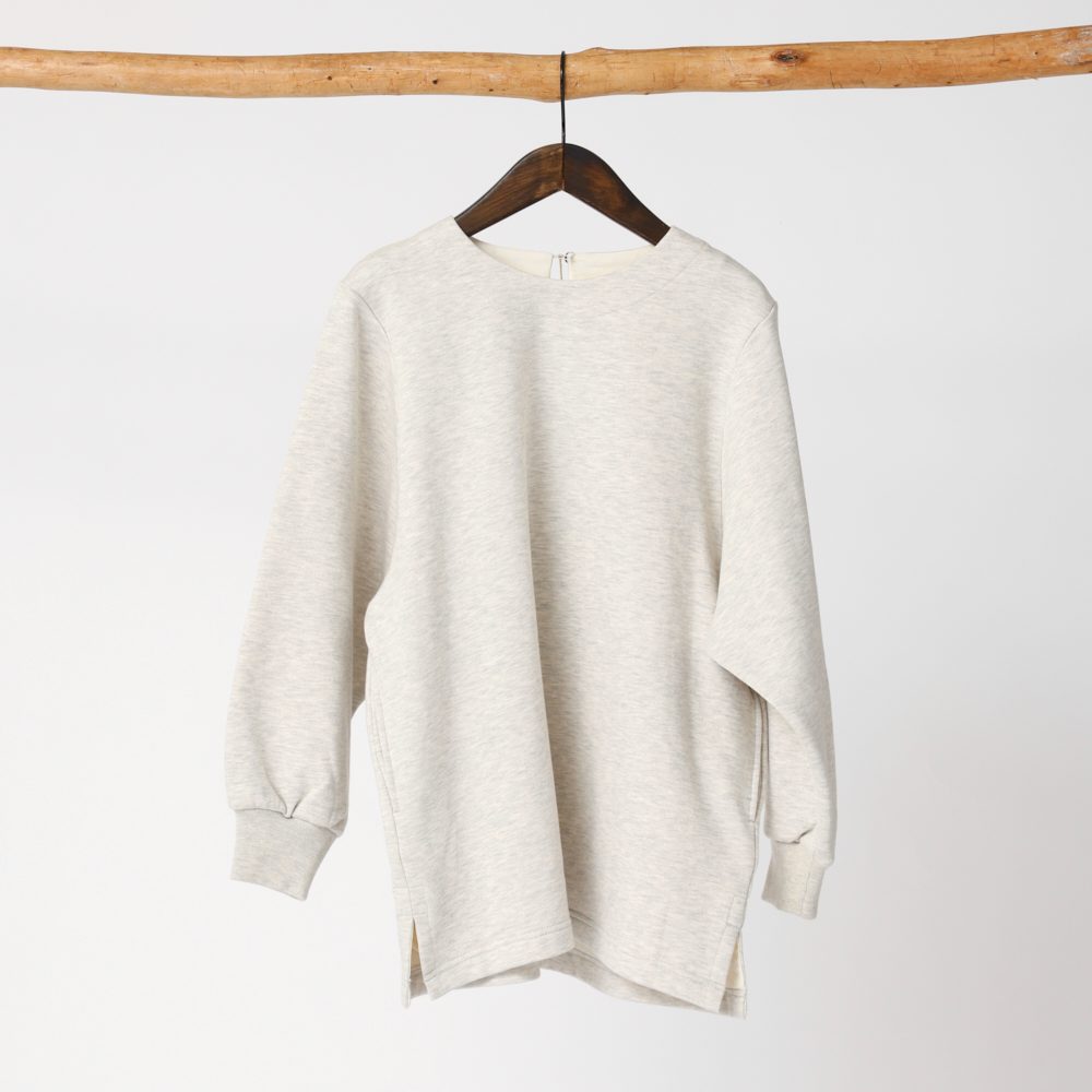 ぬくふわ】コットン裏毛起毛ワイドスリーブプルオーバー