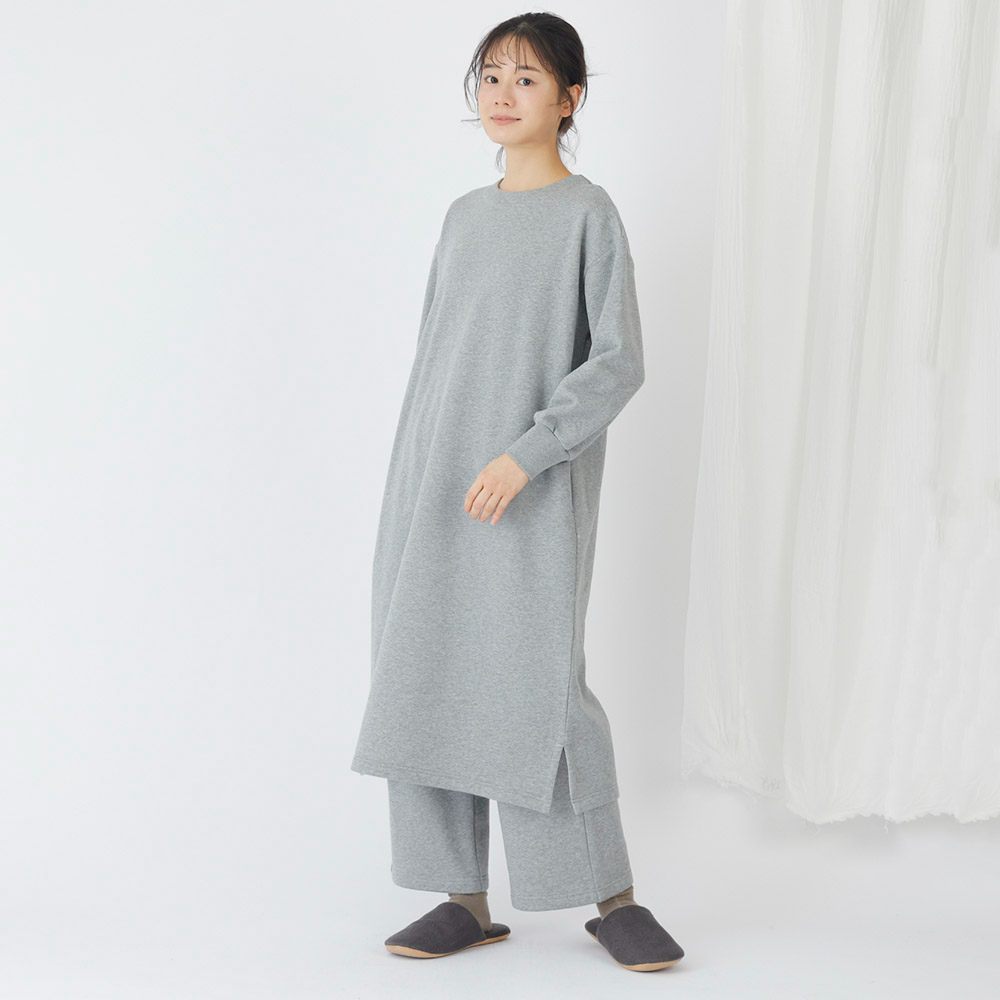 【ぬくふわ】コットン裏毛起毛ワンピース