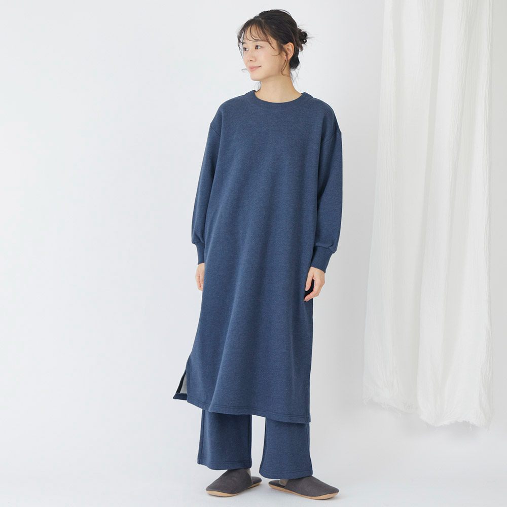 新品　doux C コットンワンピース ぬくふわ】コットン裏毛起毛ワンピース