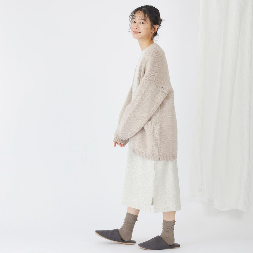 ぬくふわ】コットン裏毛起毛ワンピース