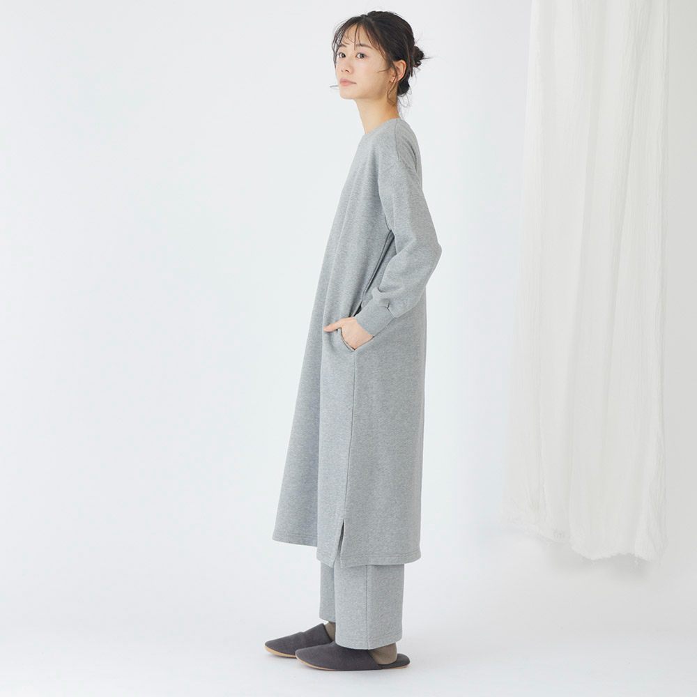 ぬくふわ】コットン裏毛起毛ワンピース