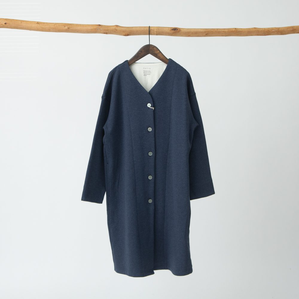 【ぬくふわ】コットン裏毛起毛ロングカーディガン