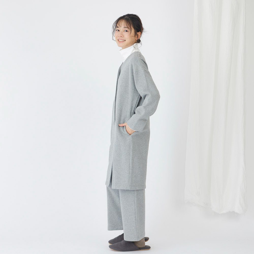 ドゥロワー　コットンツリ裏毛フロントスナップカーディガン　ベージュ　サイズ1 Drawer コットンツリ裏毛フロントスナップカーディガン