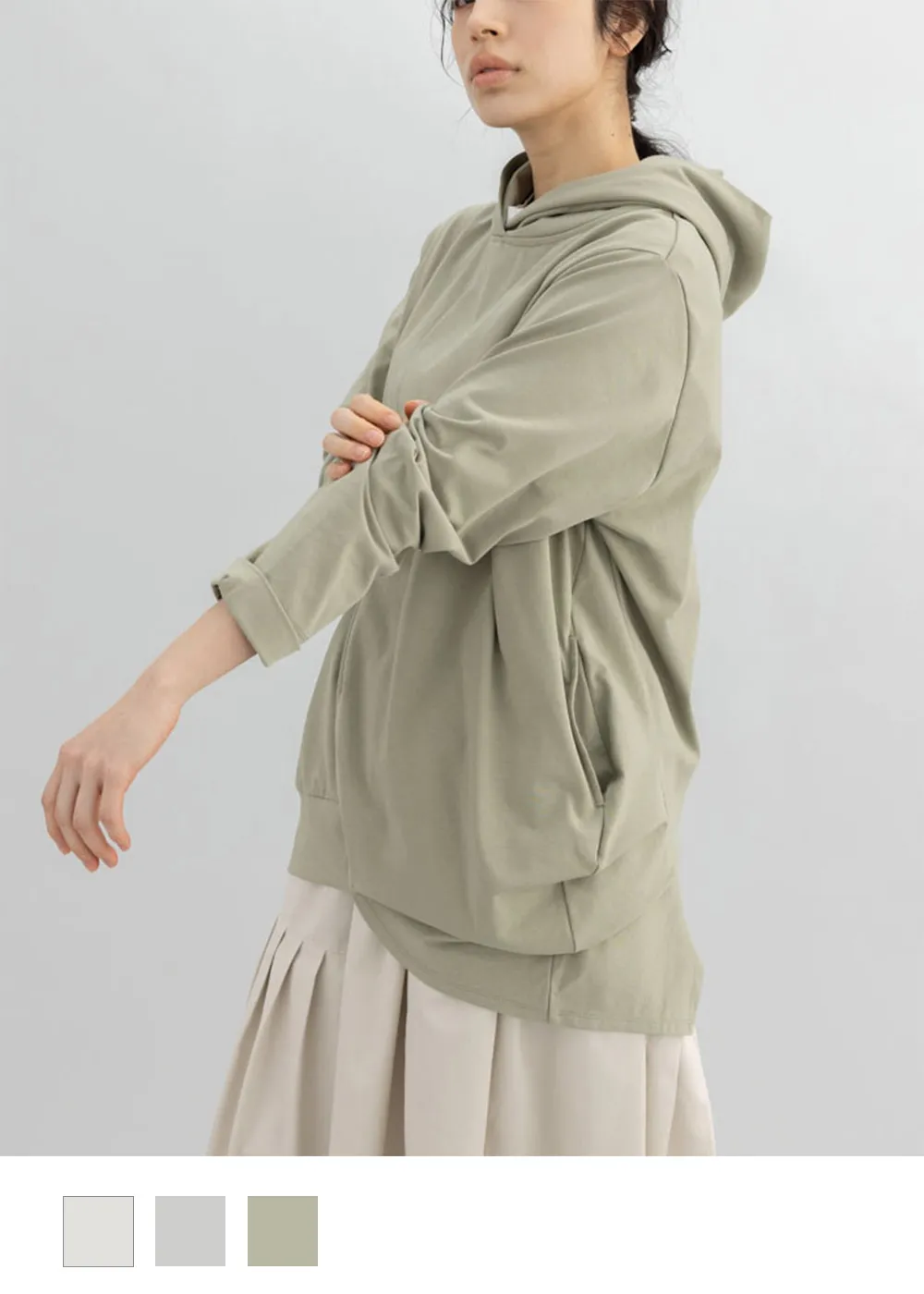 モデル身長：164ｃｍ　着用カラー：モスグリーン