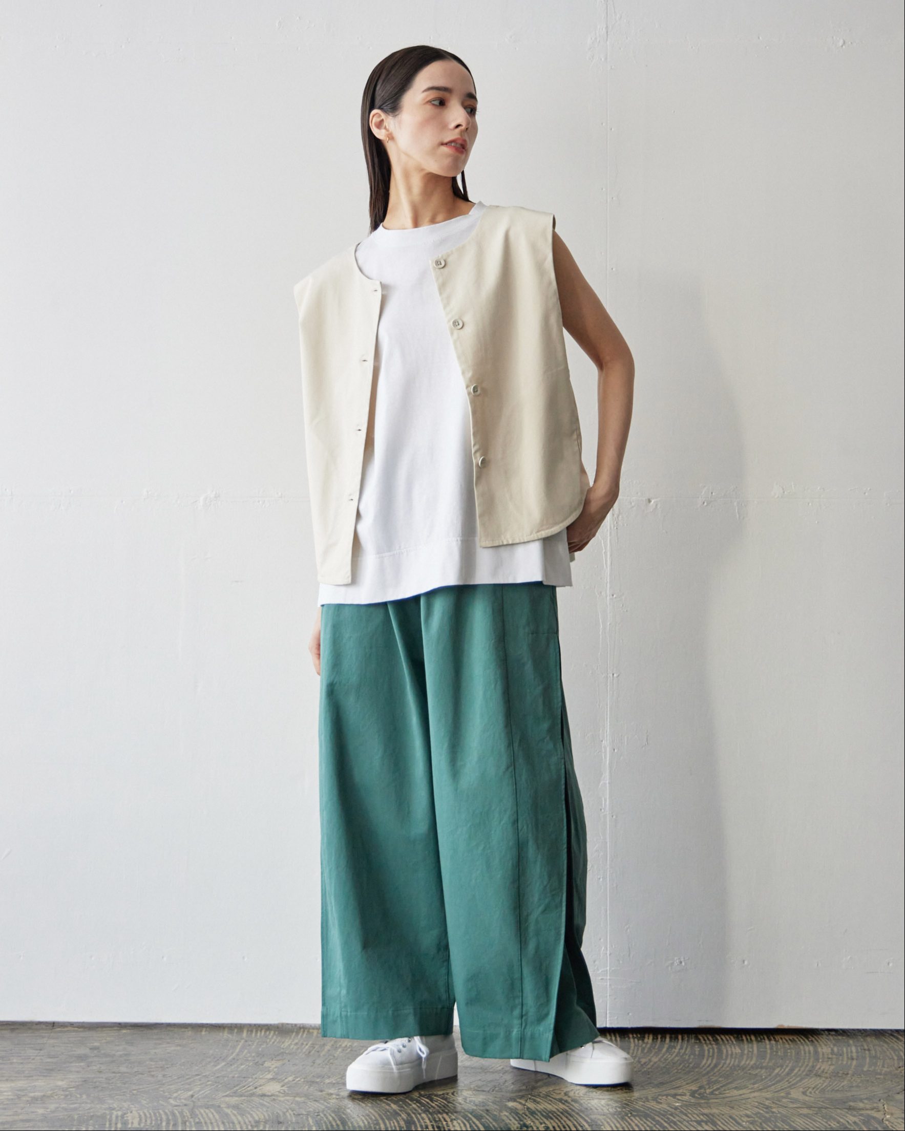 プリプリ bajra ストレッチタンブラー ノースリーブプルオーバー プリプリ bajra ストレッチタンブラー ノースリーブプルオーバー