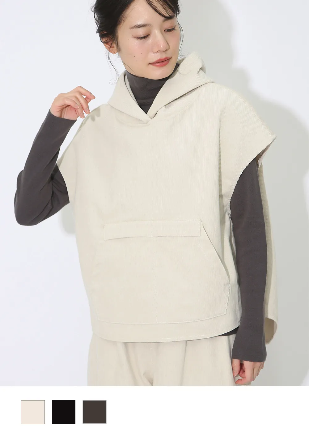 モデル身長：164ｃｍ　着用カラー：アイボリー