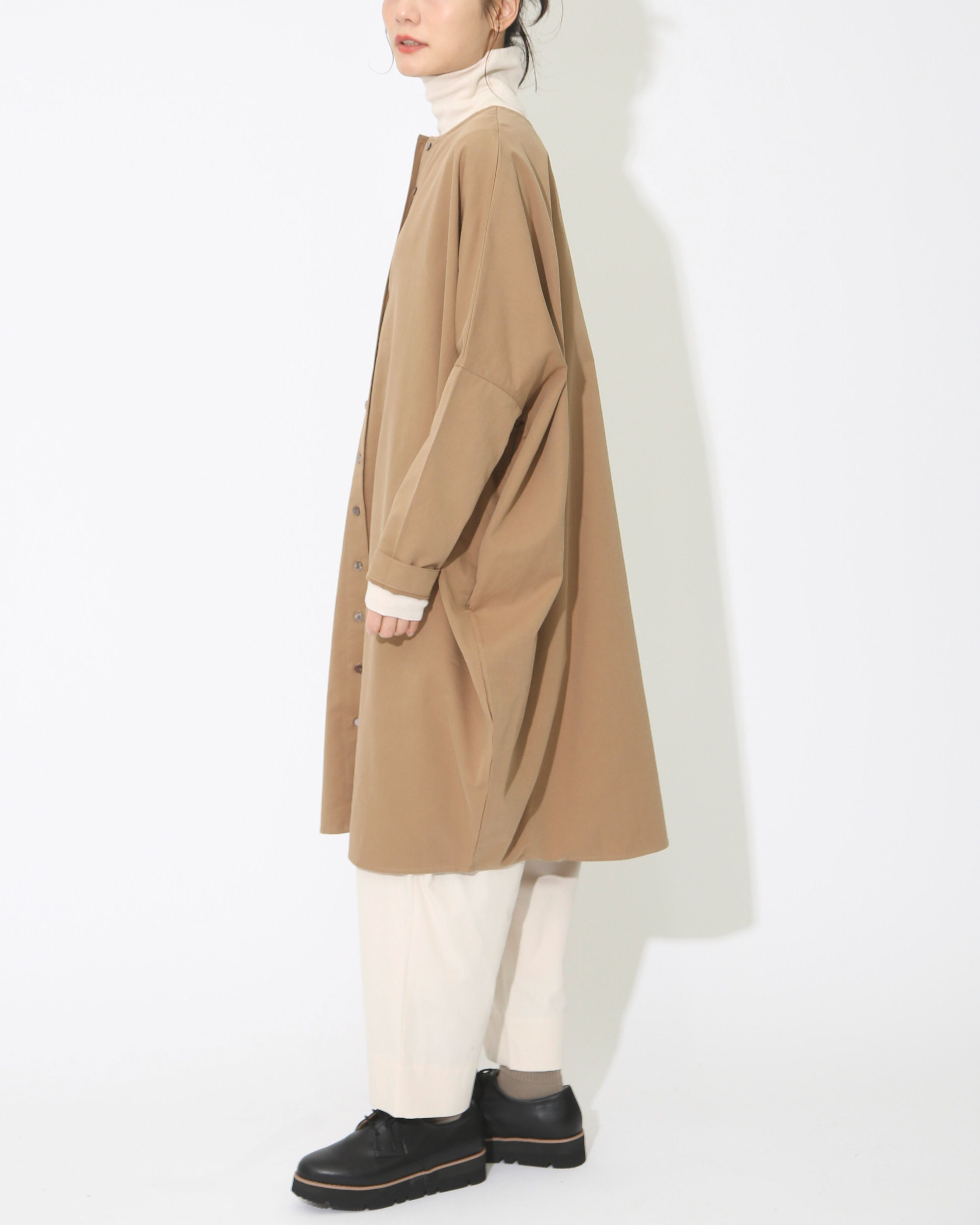 T. ピーチ起毛コットンセルロースチュニック