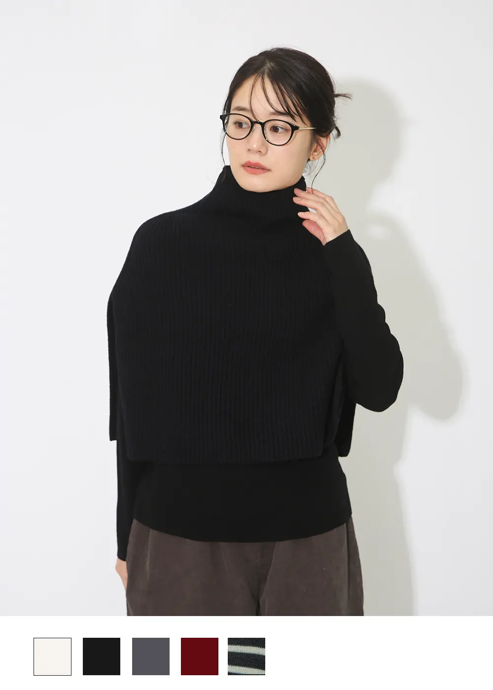 モデル身長：163cm　着用カラー：ブラック