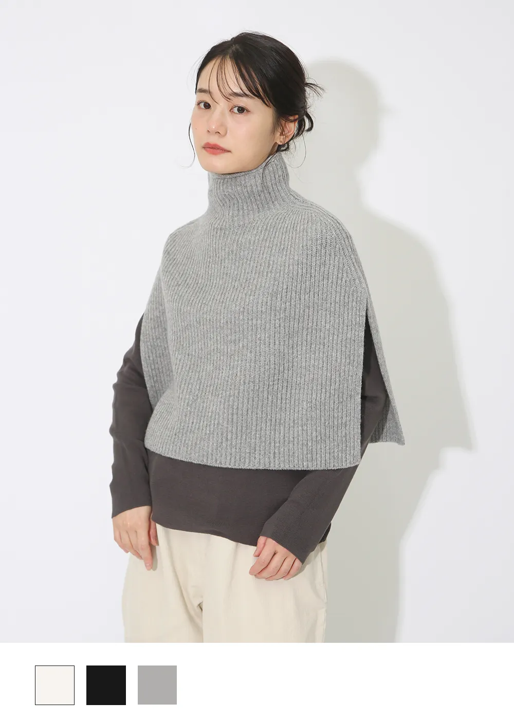 モデル身長：163cm　着用カラー：グレー