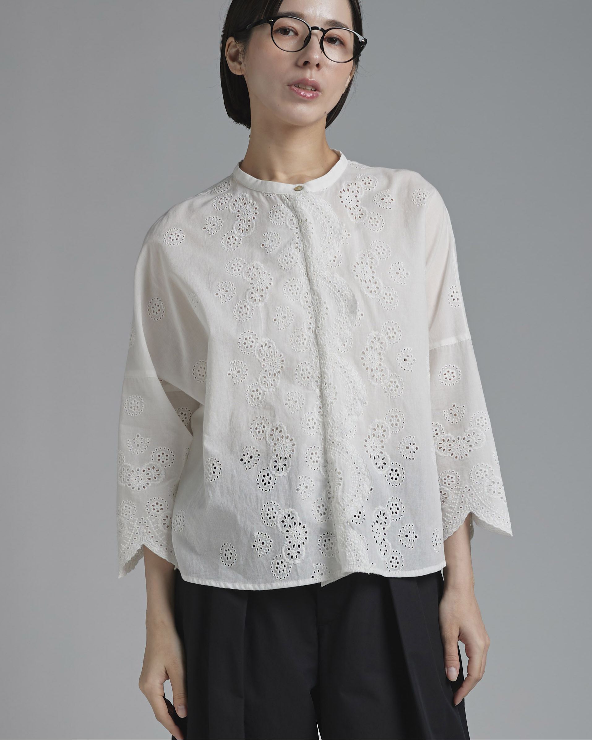 先行予約】T. スカラップレースブラウス｜4月上旬発送