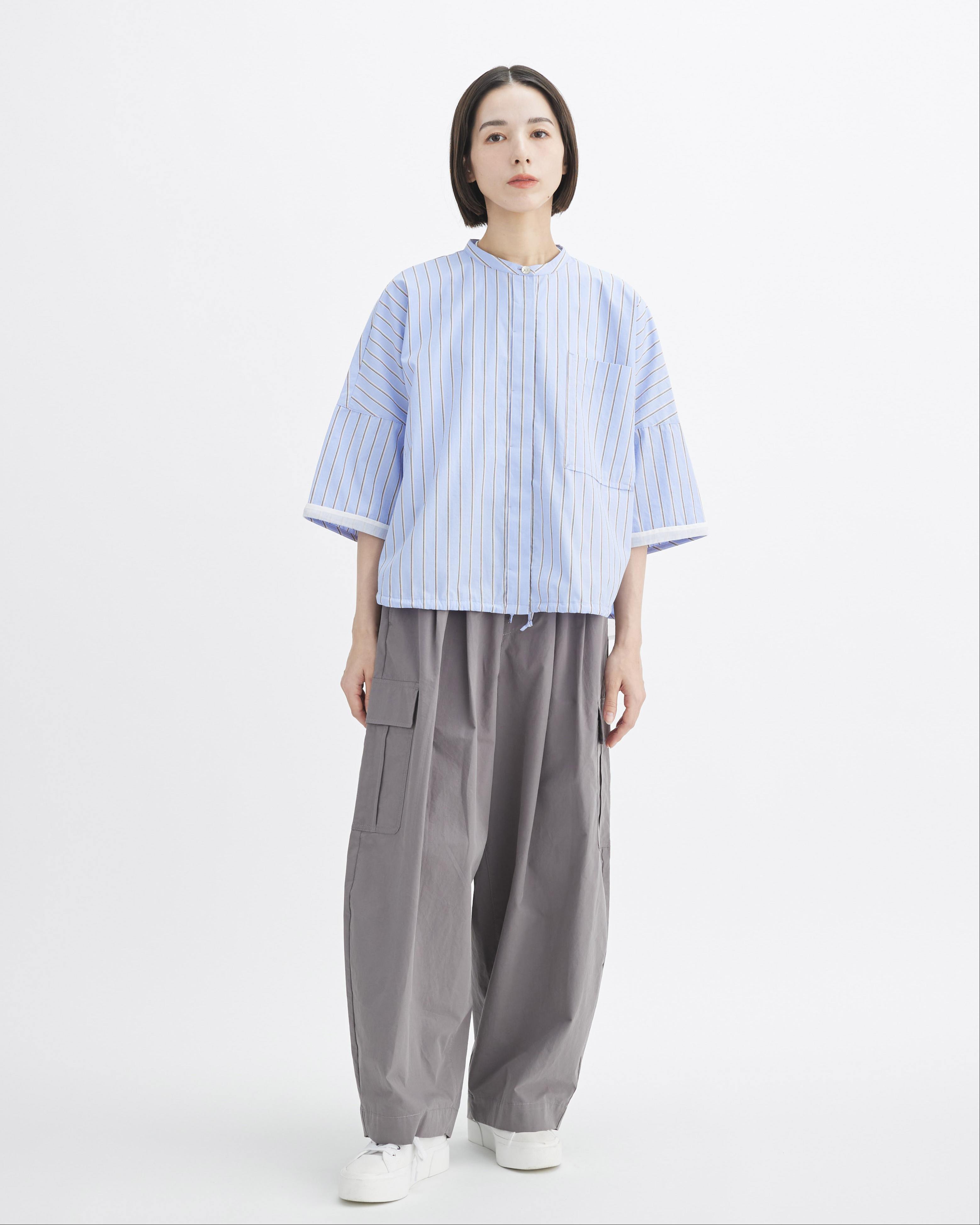 T. コットンストライプシャツ