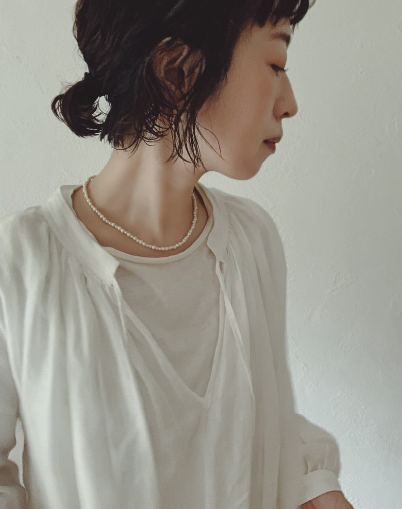 麻(リネン)100％ 天然素材の人気2WAYブラウスブ｜ナチュラル