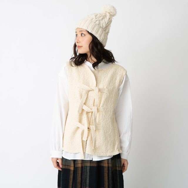 0622WS-70692 【rikoさんコラボ】コットンスラブニットベスト