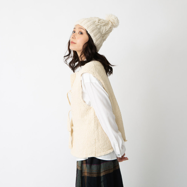 0622WS-70692 【rikoさんコラボ】コットンスラブニットベスト