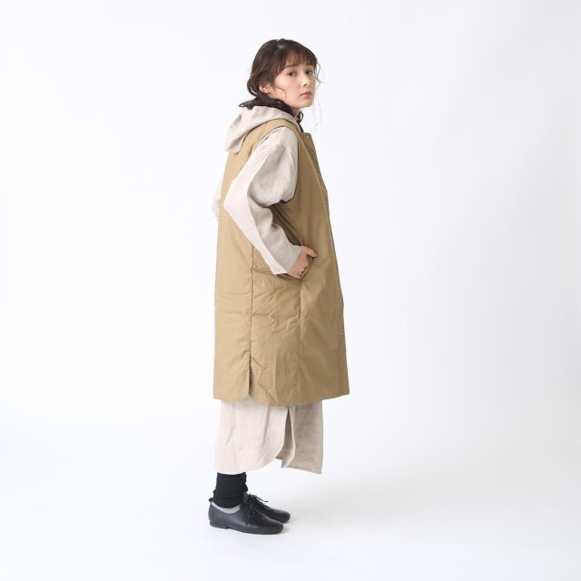 ハイカウントコットンダウンロングべスト【0623AT-60531】