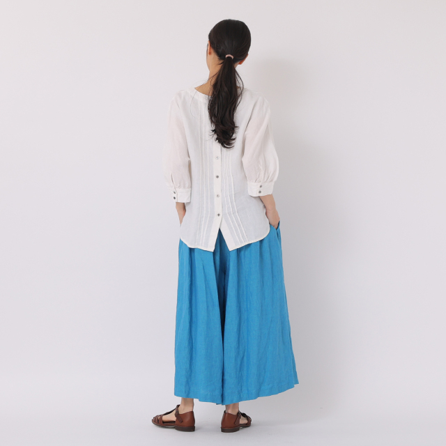 joie de Vivre　フレンチリネン　サスペンダータックパンツ joie de Vivre フレンチリネン サスペンダータックパンツ