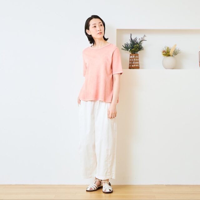 0623US-71812 ベンガラ染めTシャツ