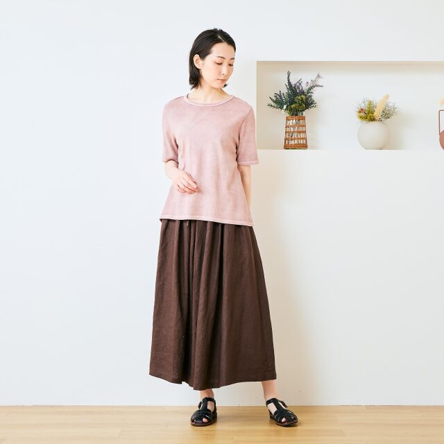 0623US-71812 ベンガラ染めTシャツ
