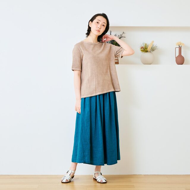 0623US-71812 ベンガラ染めTシャツ