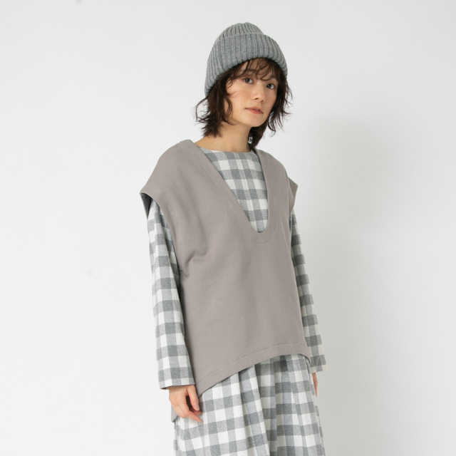 0623WS-70104 コットン裏毛起毛ベスト