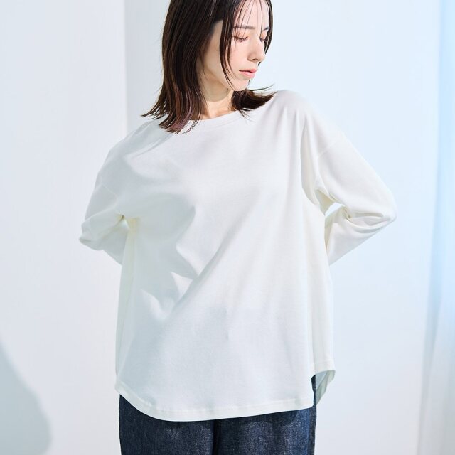 0624AE71102 -土へ還る-しわになりにくい長袖Tシャツ