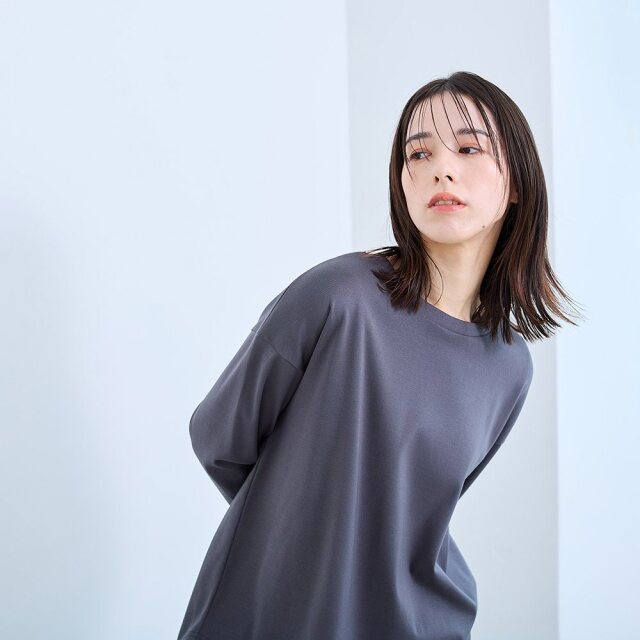 plantation ホワイト ロングシャツ 皺加工 ghr-store_jb-21099